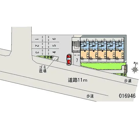 ★手数料０円★平塚市天沼 月極駐車場